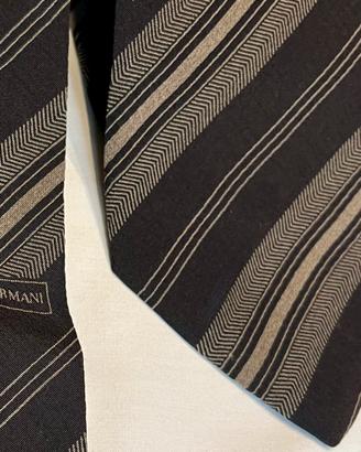 GIORGIO ARMANI cravatta vintage seta a righe NUOVA