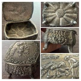 Scatola antica porta oggetti gioielli 