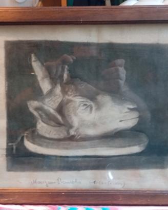 Quadro Testa di Capra firmato 