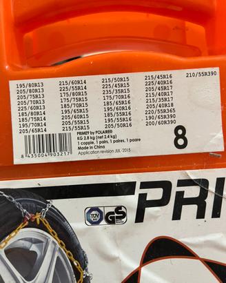 Catene da neve varie misure mai usate