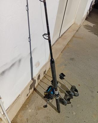 Canna da traina 6 12 lb mulinello shimano