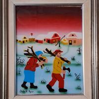 quadro Naif pittore Stolnik Igor