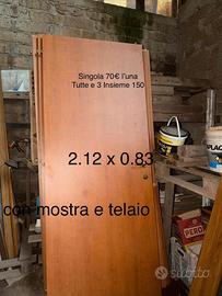 Porta con mostra e telaio