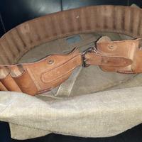 cartuccera vintage in cuoio caccia calibro 12