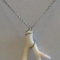 Collana in Argento con grande Ramo Corallo Bianco