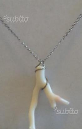 Collana in Argento con grande Ramo Corallo Bianco