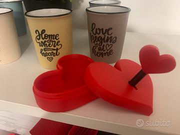 Piccolo portagioie cuore con chiave