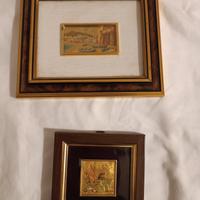 quadretti su foglia oro