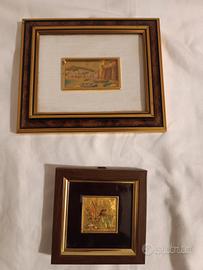 quadretti su foglia oro