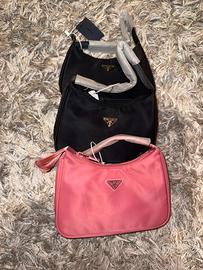 Borsa prada nera/rosa