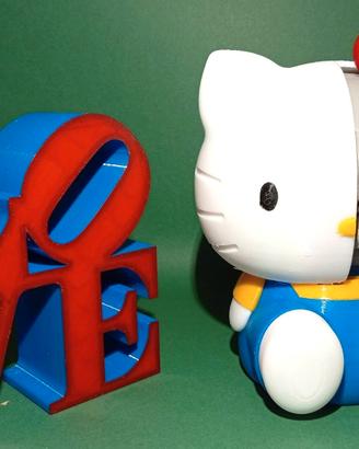 Hello Kitty Metà Scheletro 16 cm Action Figure 3D