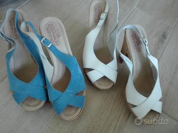 Scarpe con tacco grosso e plateau