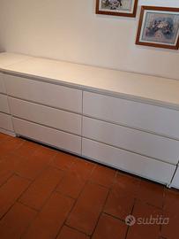 Grande cassettiera 6 cassetti IKEA MALM Bianca (15