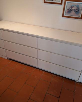 Grande cassettiera 6 cassetti IKEA MALM Bianca (15