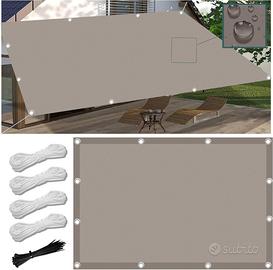 Tenda parasole da giardino/balcone 1,7×5 m cachi
