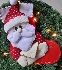 Calza befana o da camino con Babbo Natale