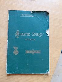 Libro antico Atlantino storico Italia anno 1917