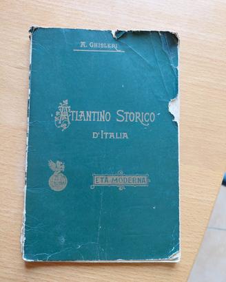 Libro antico Atlantino storico Italia anno 1917
