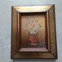 Piccolo quadro con fiori dipinti 