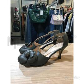 SCARPE DONNA DORA GRIGIO VERDE CAMELIA PELLE