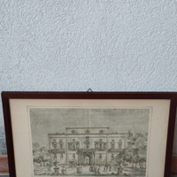 Stampa antica palazzo Ducale San Cesario di Lecce