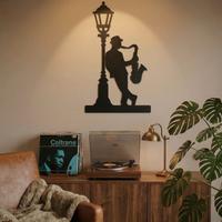 jazz di mezzanotte quadro in metallo 