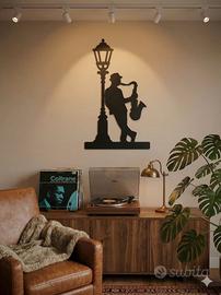 jazz di mezzanotte quadro in metallo 