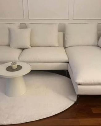 Tapis bianco Natale ovale 140x200 pelo corto