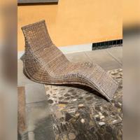 Sedia Sdraio da Giardino in Vimini