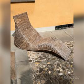 Sedia Sdraio da Giardino in Vimini