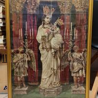 Antica Tela Maria Di Trapani Religioso