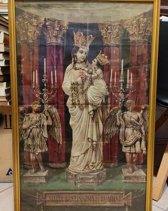 Antica Tela Maria Di Trapani Religioso