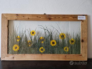 Quadri con fiori secchi di varie dimensioni