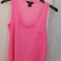 canotta donna rosa fluo 