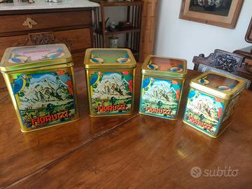 Lotto 4 Scatole Latta Fiorucci Anni ’70/’80