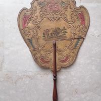 antico ventaglio secolo XIX handscreen paracalore