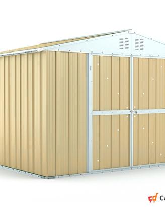 Box capanno giardino Acciaio 327x269 beige
