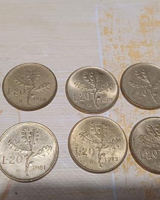 monete da 20 lire
