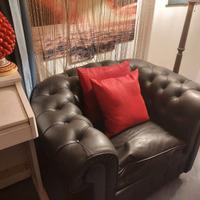 POLTRONA CHESTERFIELD ORIGINALE PELLE