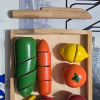 set frutta verdura in legno