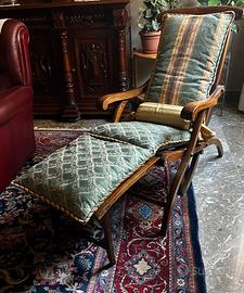 Rara Sedia Transatlantico "Steamer Chair" d'epoca