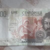 Banconote da 100 mila lire Caravaggio