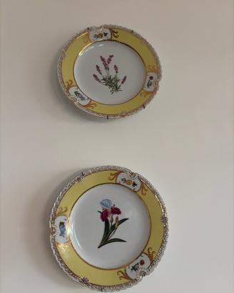 6 Piatti Decorativi da Parete Porcellana