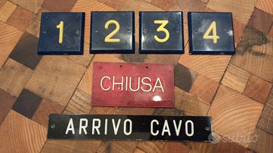 Numeri e scritte in plexiglass