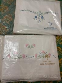 Set lenzuola ricamo a mano arte fiorentina