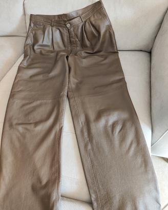 PANTALONI in vera pelle di sartoria uomo