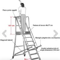 Scala a castello in alluminio