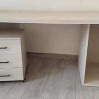 Scrivania 180 cm con cassettiera
