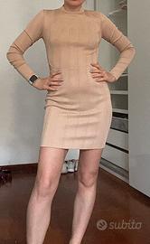 Mini abito beige
