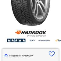 255 35 R19 invernali hankook 4 gomme